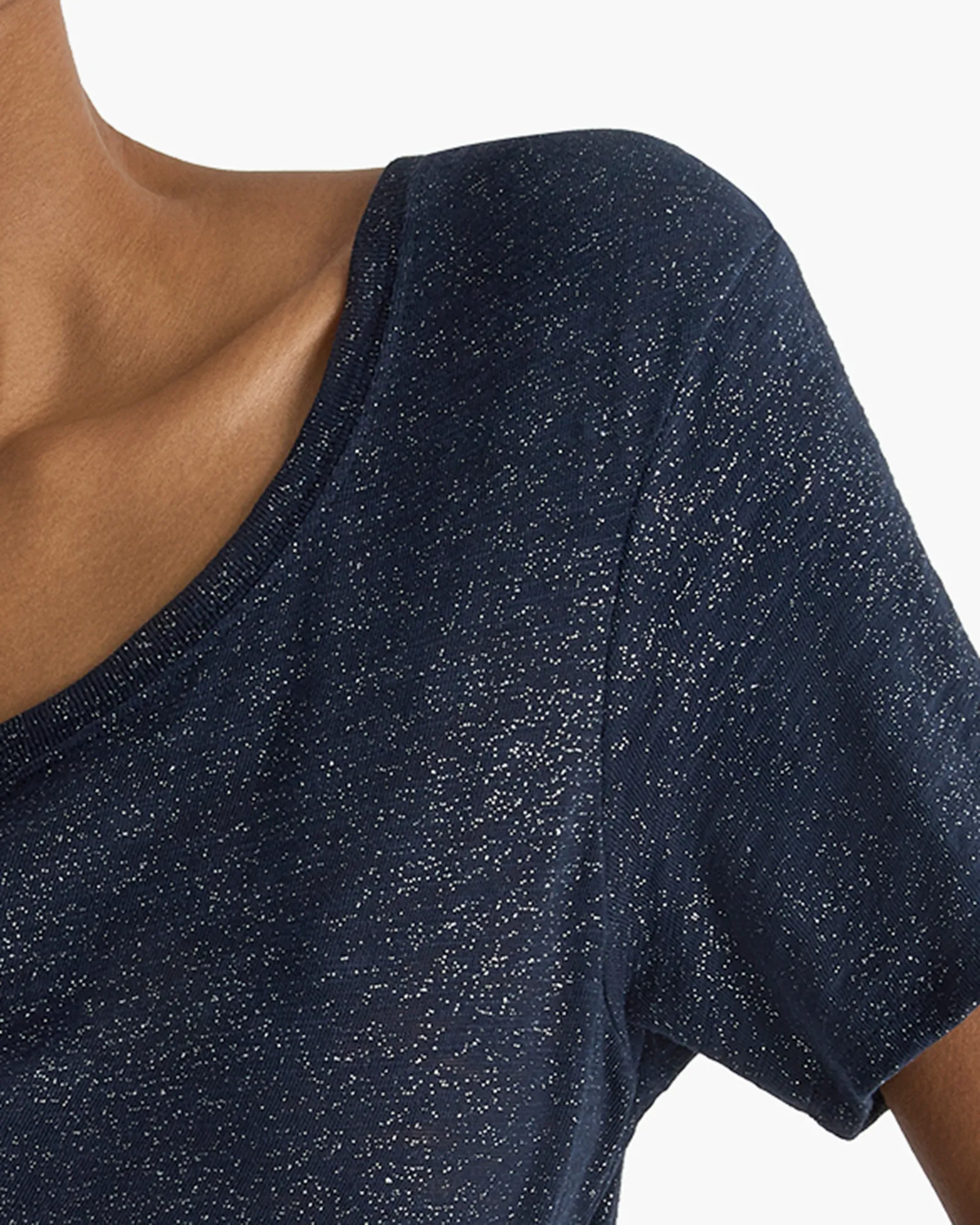 Slub Jersey Classic V-Neck Tee - Obsidian Silver sold by ATM product image thumbnail 5