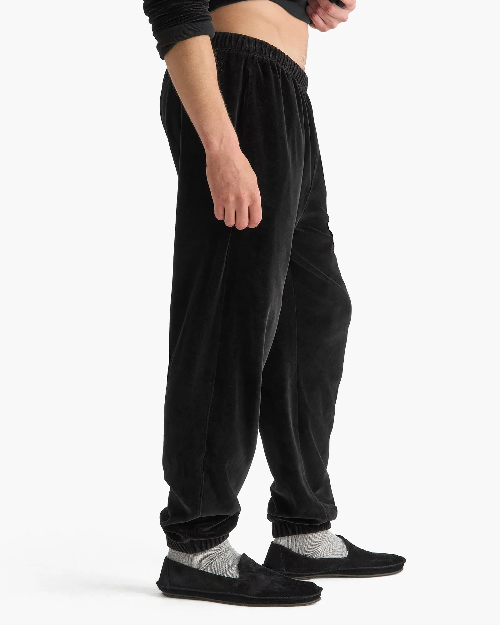 Velour Pull On Jogger - Black sold by ATM product image thumbnail 4