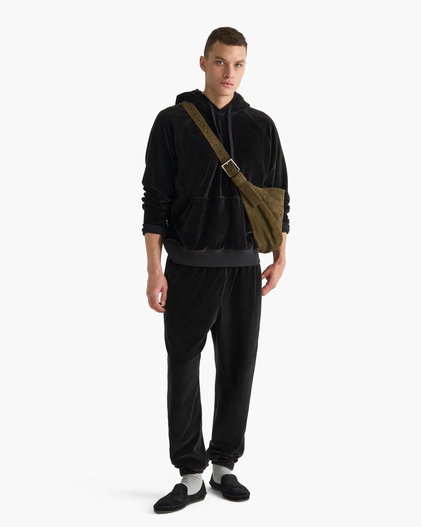 Velour Pull On Jogger - Black sold by ATM
