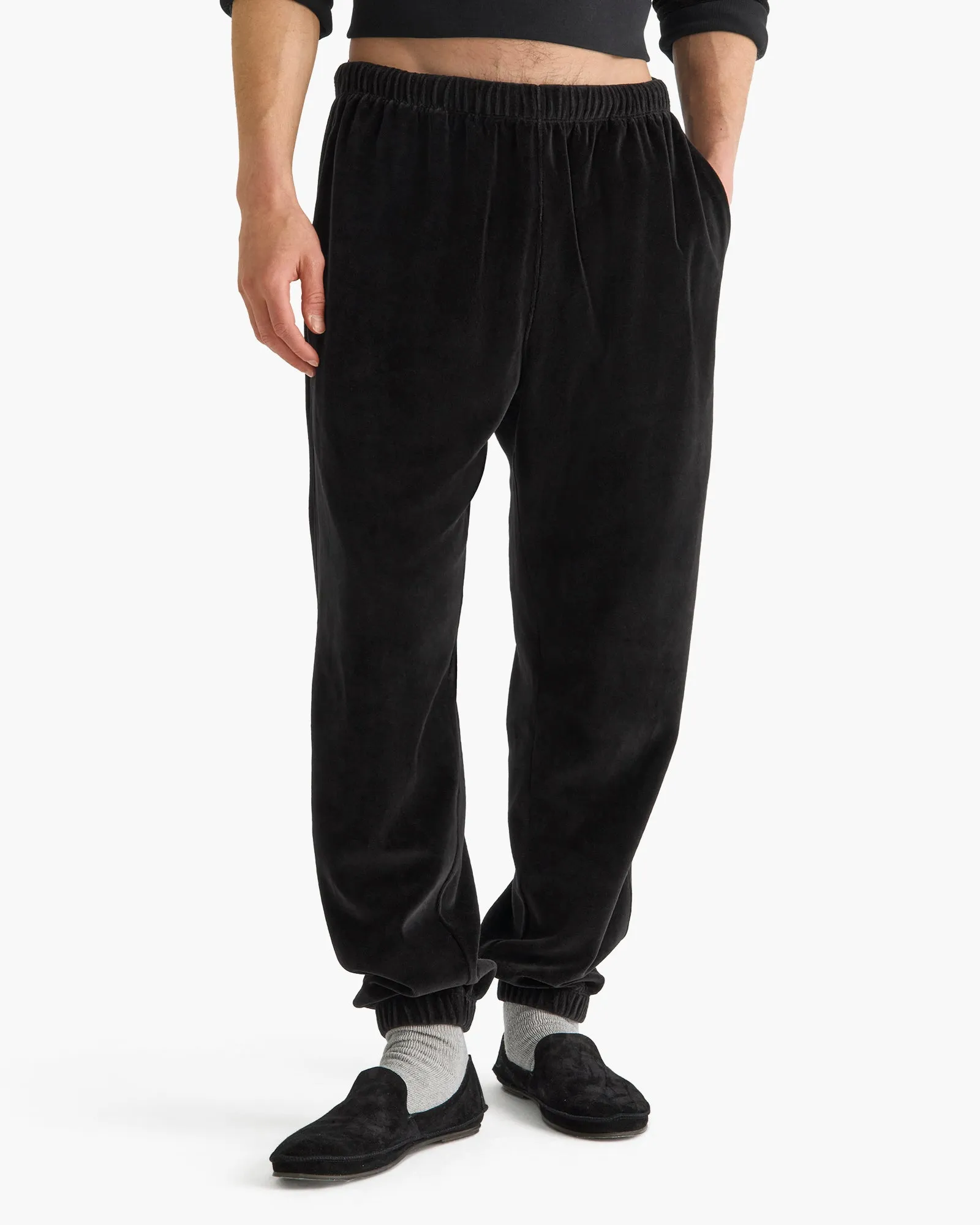 Velour Pull On Jogger - Black sold by ATM product image thumbnail 3