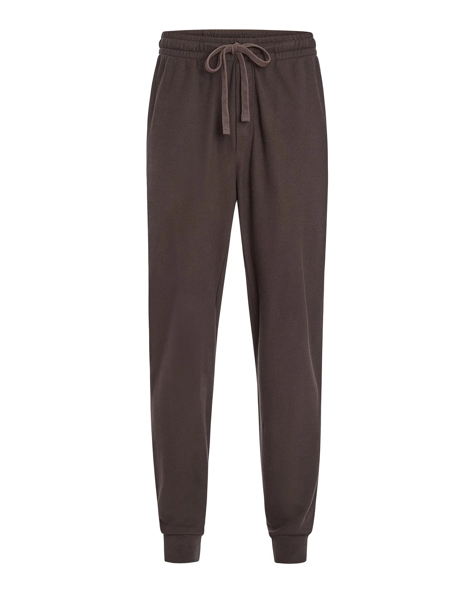 Pima Cotton Sweatpants With Contrast Stripe - Dark Chocolate Black sold by ATM product image thumbnail 4