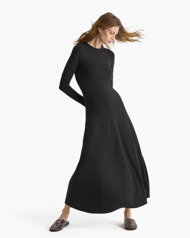 Long Sleeve Maxi Dress - Black sold by ATM