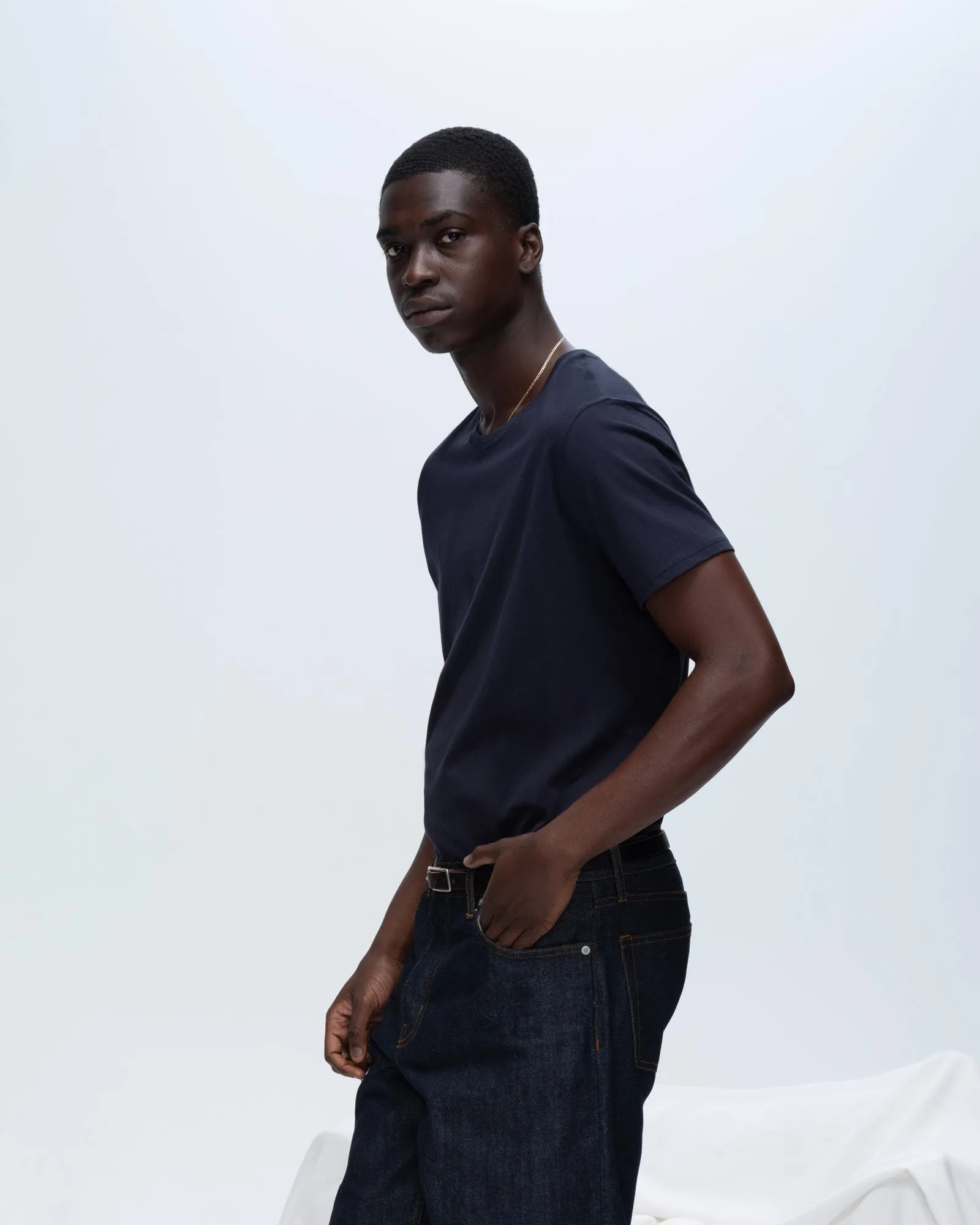 Classic Jersey Crew Neck Tee - Midnight sold by ATM product image thumbnail 2