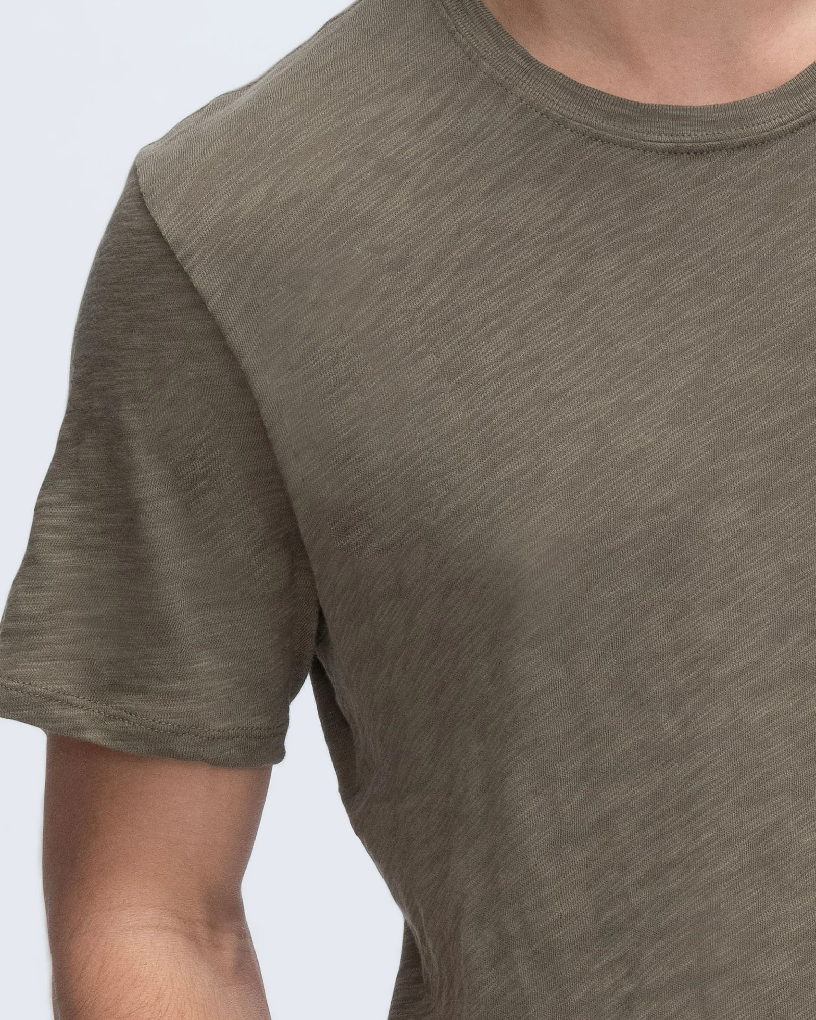 Slub Jersey Crew Neck Tee - Army sold by ATM product image thumbnail 5