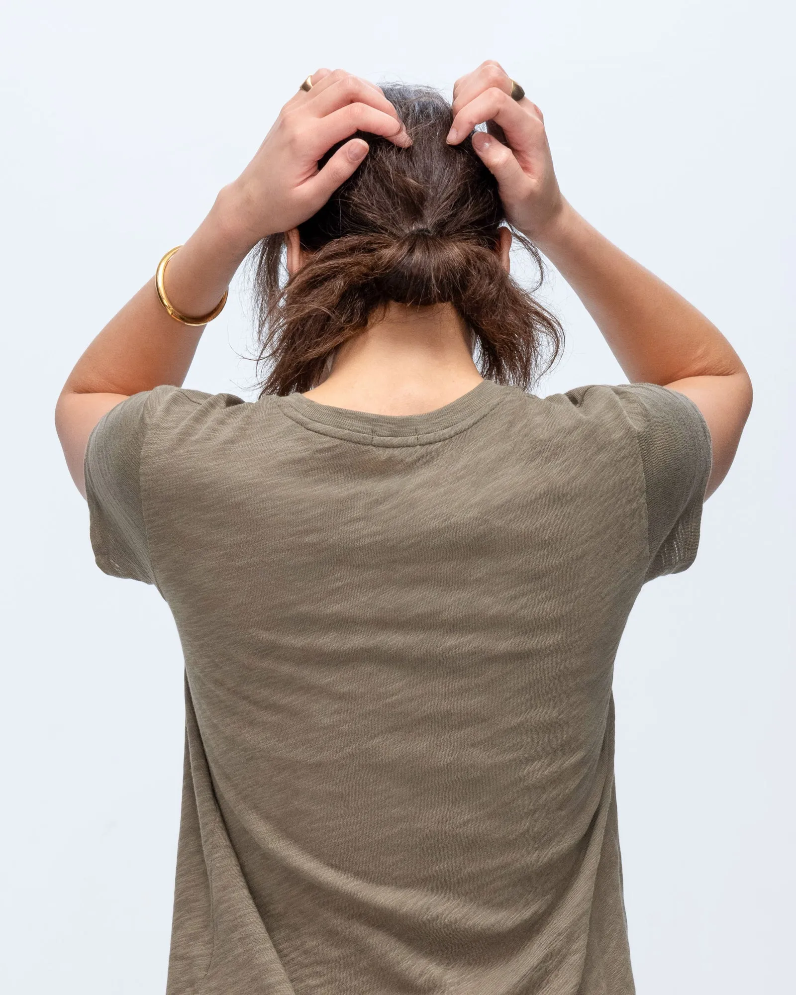 Slub Jersey Schoolboy Crew Neck Tee - Army sold by ATM product image thumbnail 3
