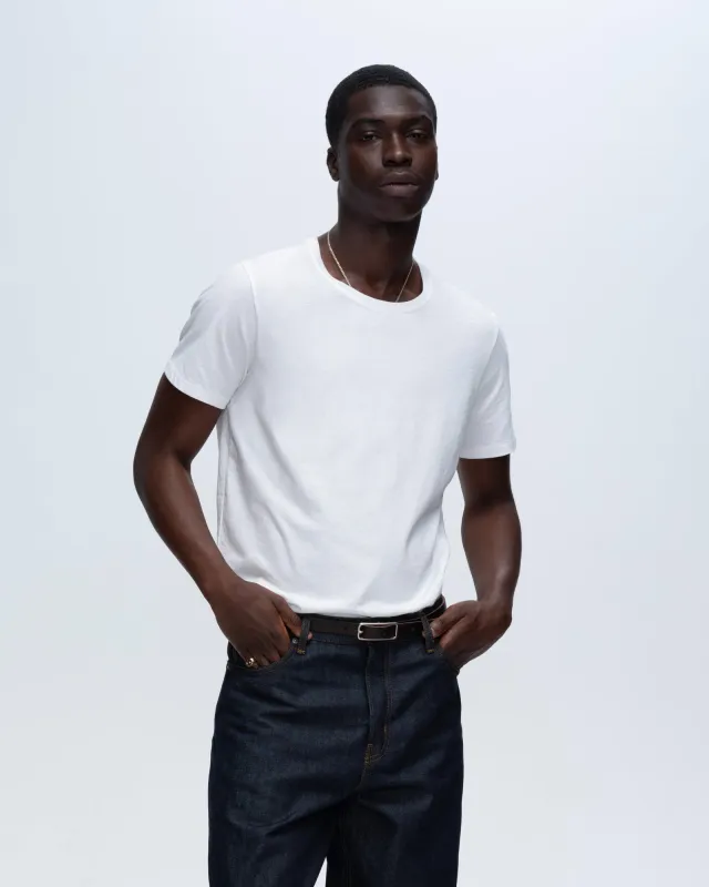 Classic Jersey Crew Neck Tee - White sold by ATM