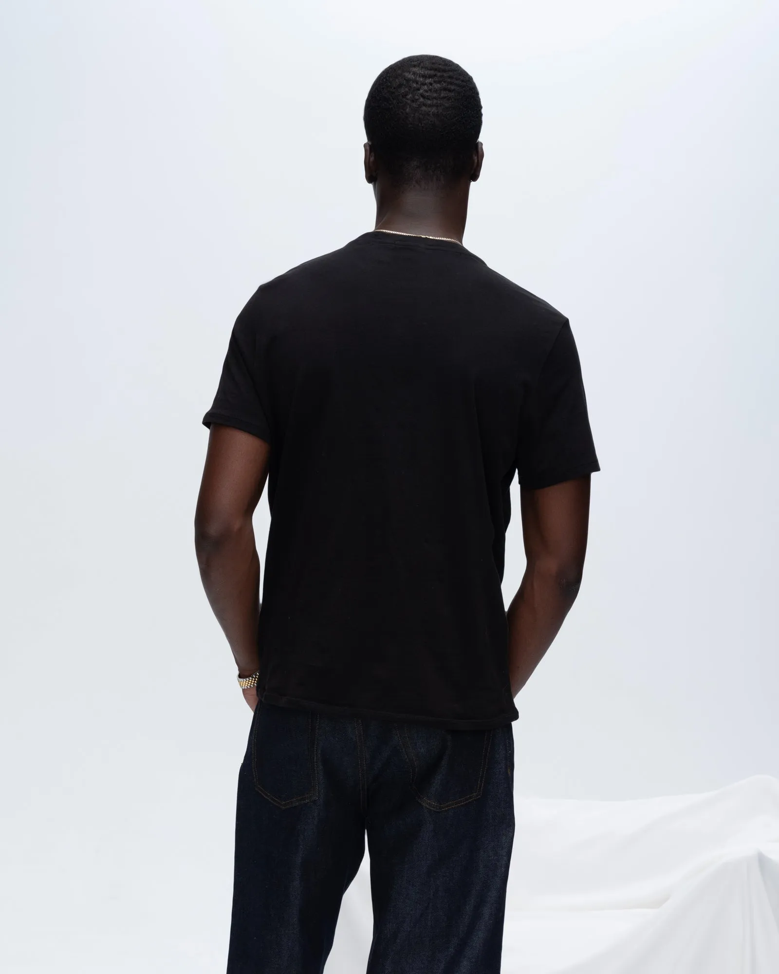 Classic Jersey Crew Neck Tee - Black sold by ATM product image thumbnail 4