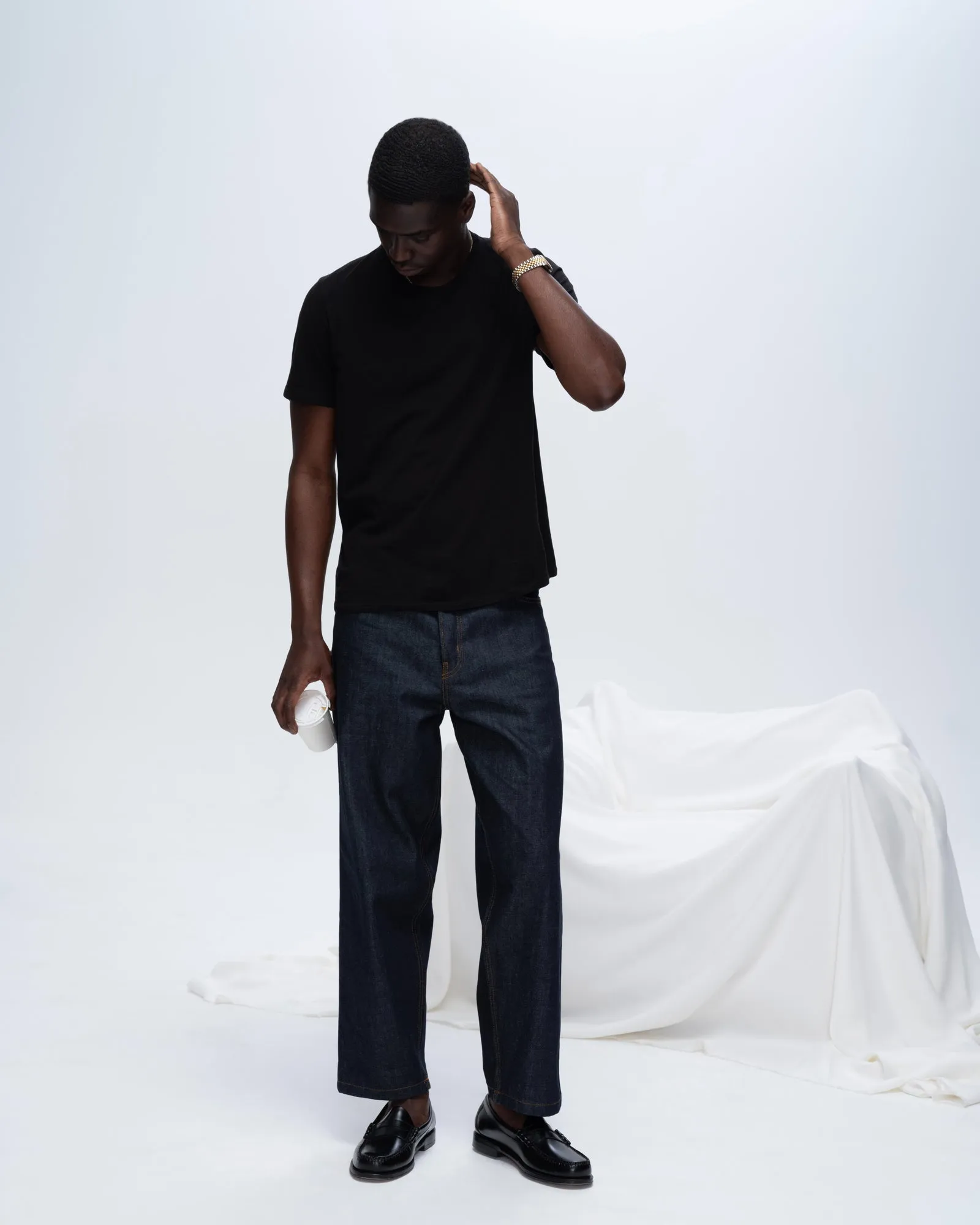 Classic Jersey Crew Neck Tee - Black sold by ATM product image thumbnail 2