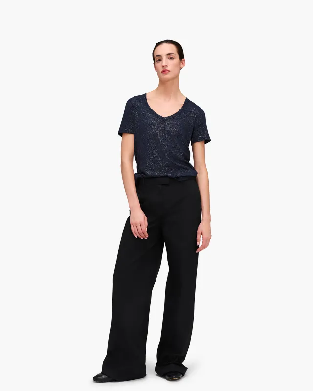 Cotton Twill Wide Leg Pant - Black sold by ATM