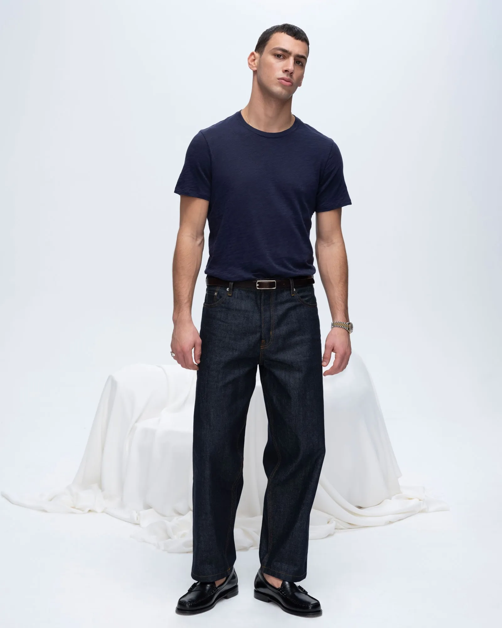 Slub Jersey Crew Neck Tee - Midnight sold by ATM product image thumbnail 2