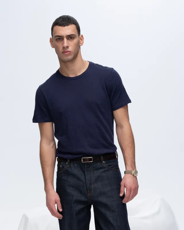 Slub Jersey Crew Neck Tee - Midnight sold by ATM