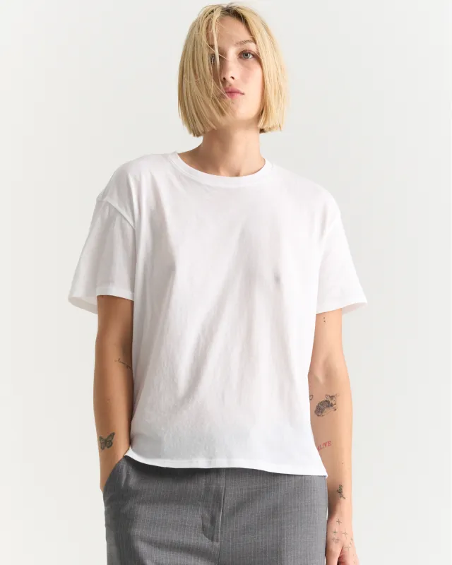 Vintage Jersey Crew Neck Tee - White sold by ATM