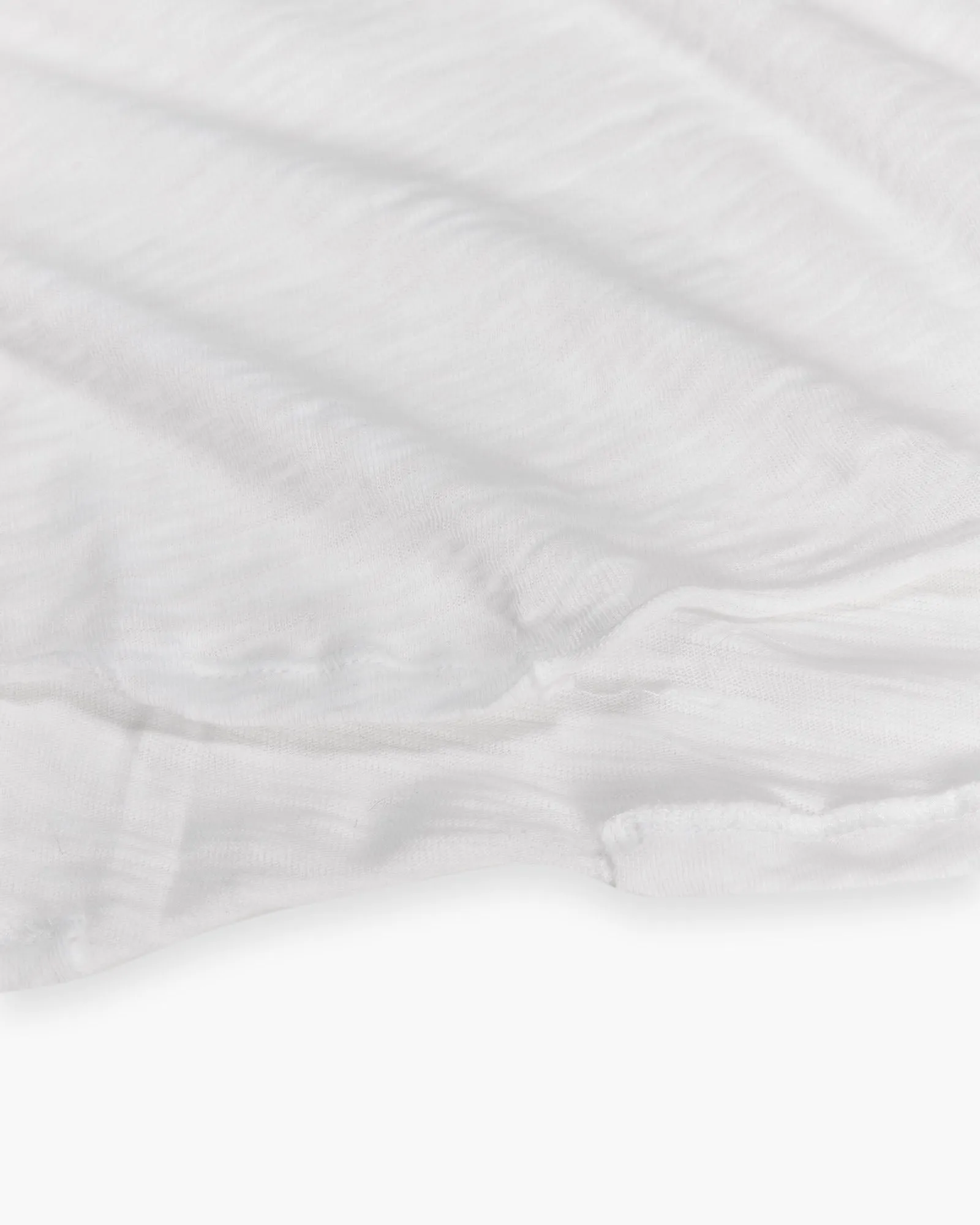 Slub Jersey Long Sleeve Destroyed Wash Tee - White sold by ATM product image thumbnail 5