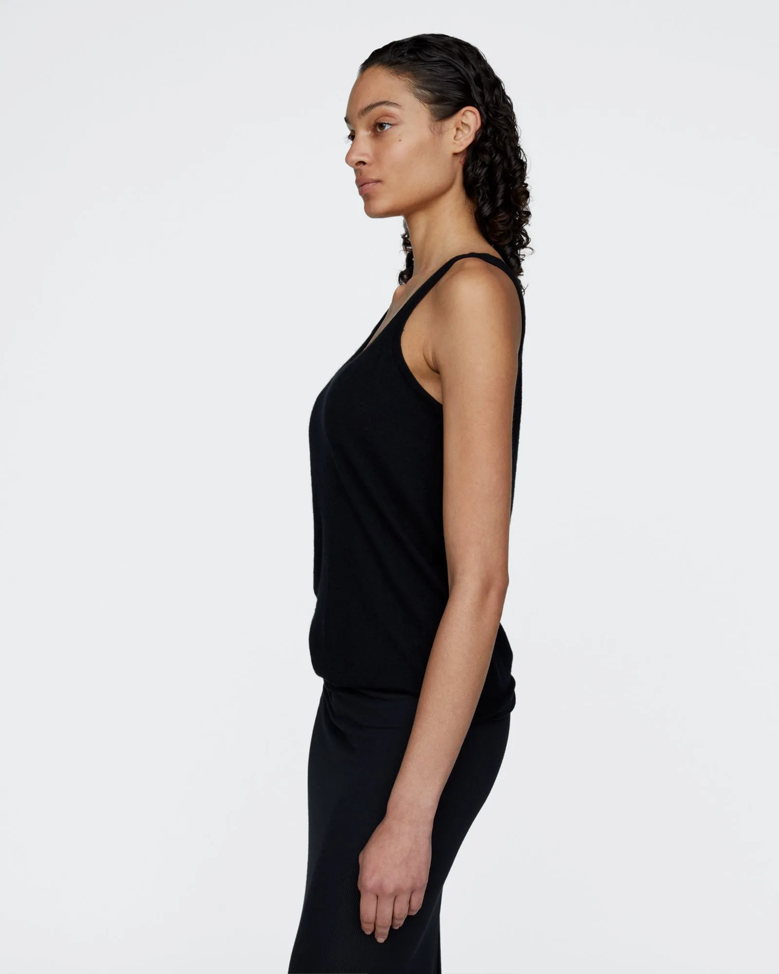 Cashmere Scoop Neck Tank - Black sold by ATM product image thumbnail 3