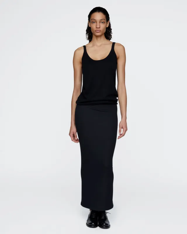 Cashmere Scoop Neck Tank - Black sold by ATM