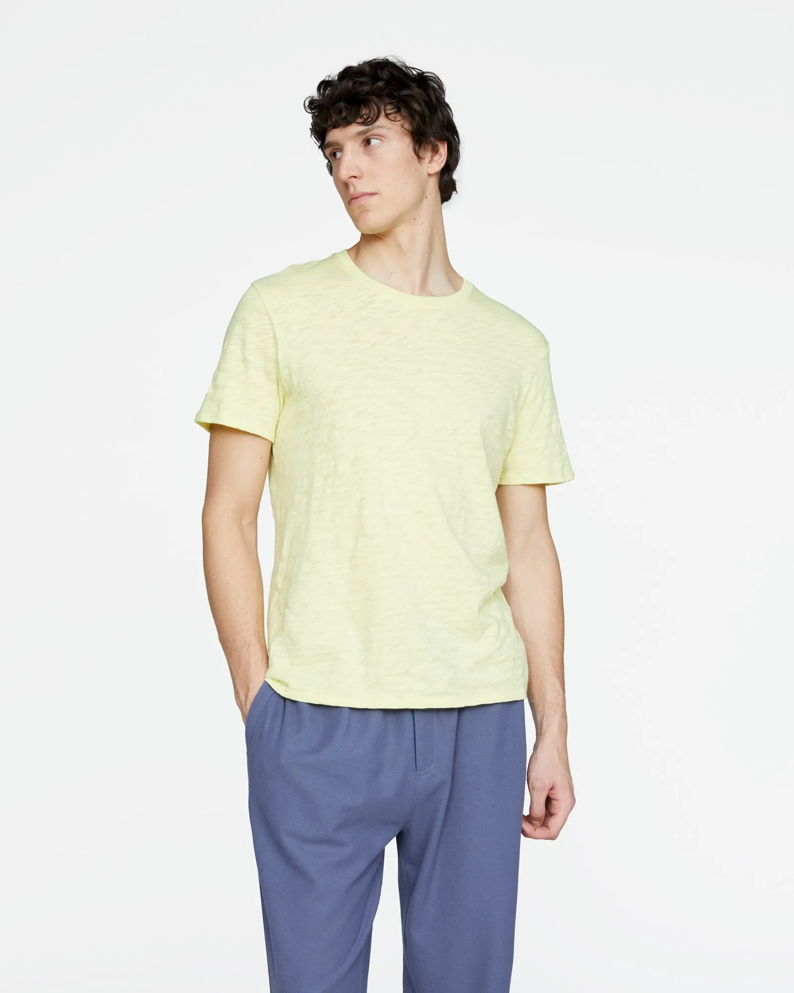 Slub Jersey Crew Neck Tee - Mellow Yellow sold by ATM