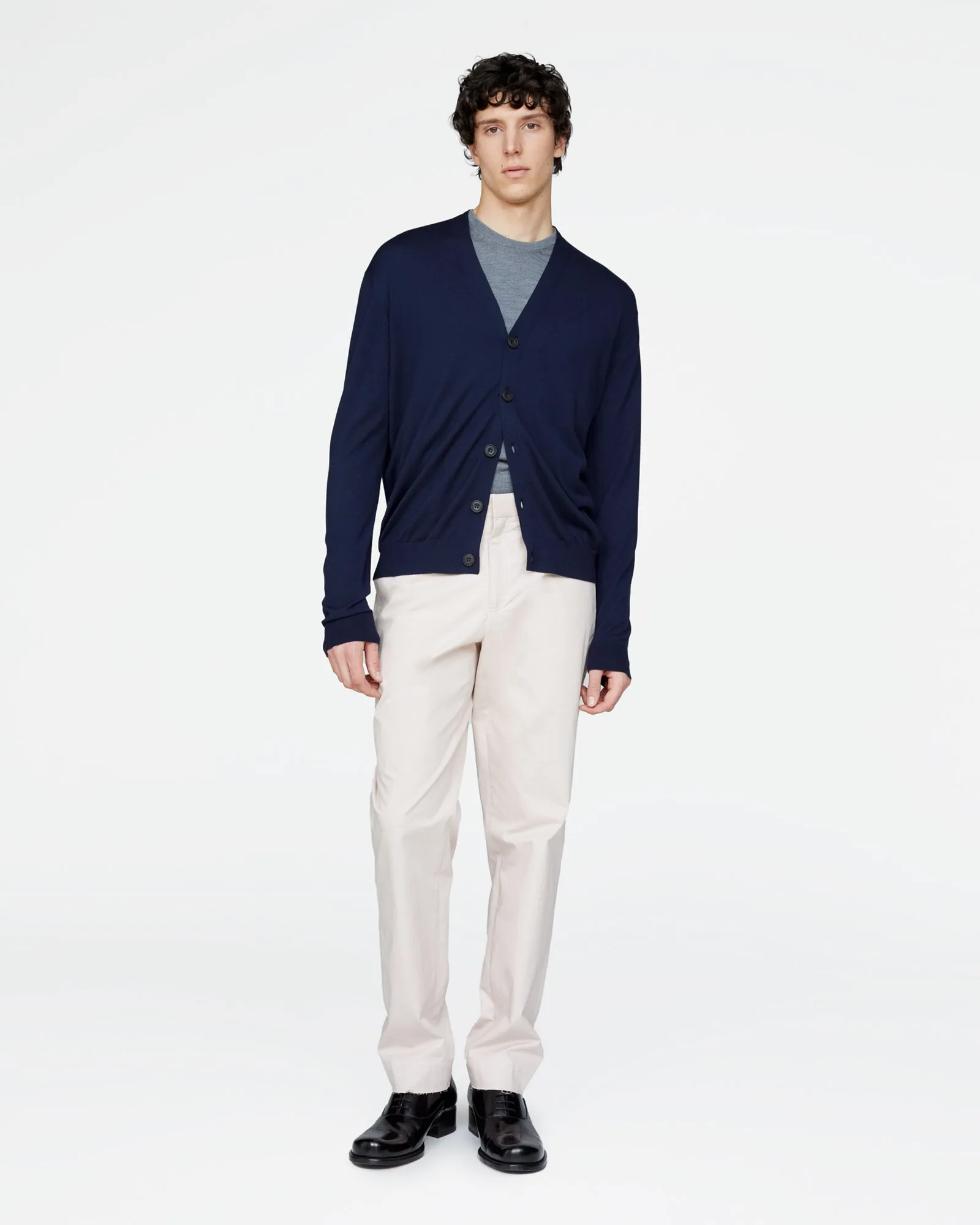 Extra Fine Merino Wool Cardigan - Midnight sold by ATM product image thumbnail 2