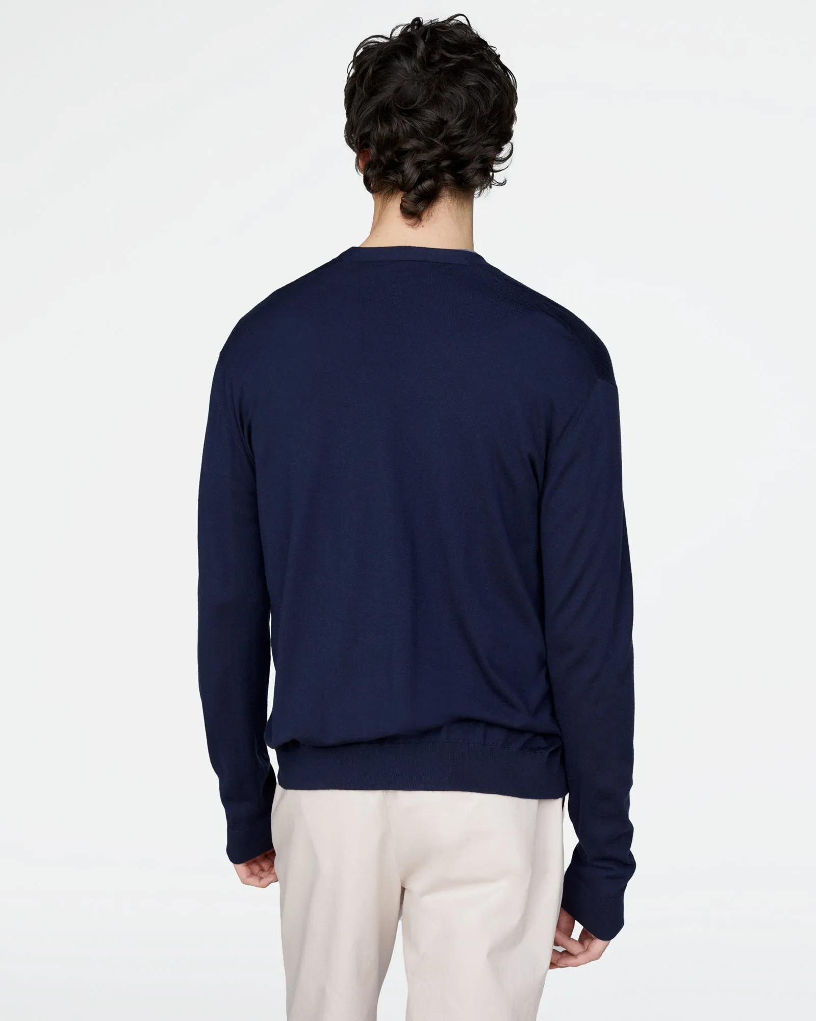 Extra Fine Merino Wool Cardigan - Midnight sold by ATM product image thumbnail 4