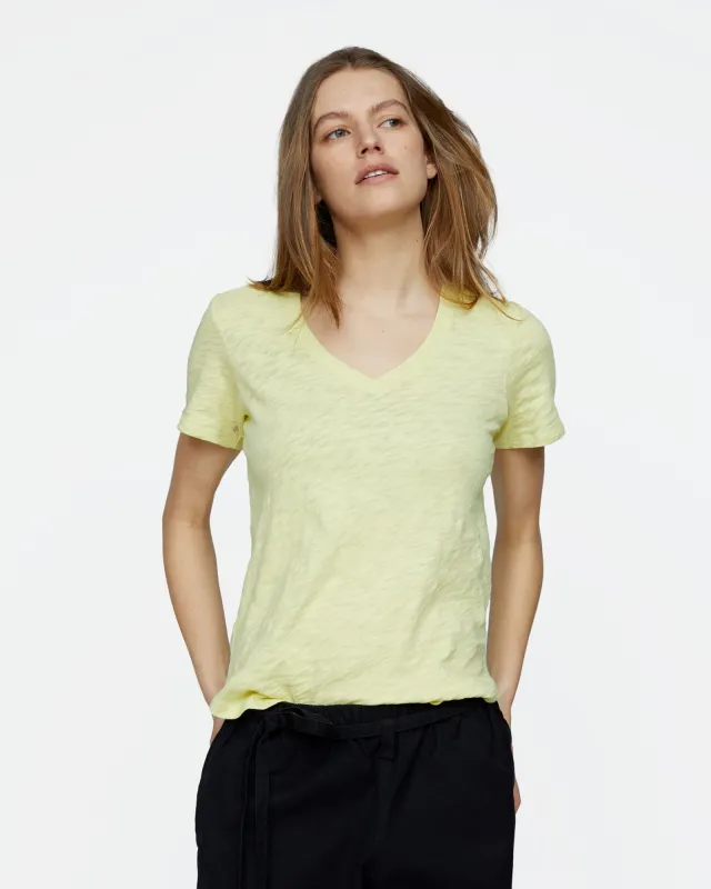 Slub Jersey Classic V-Neck Tee - Mellow Yellow sold by ATM
