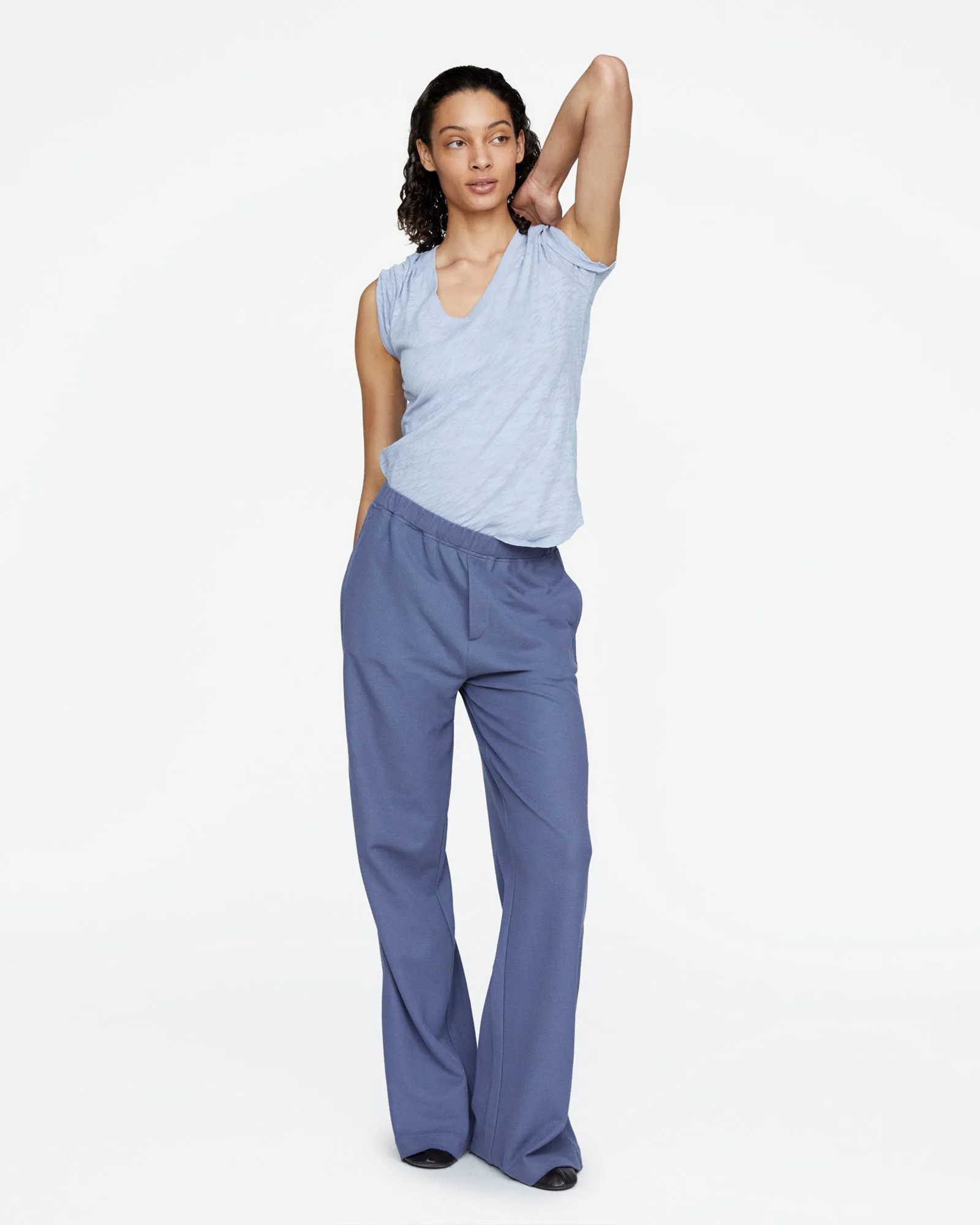 Slub Jersey Classic V-Neck Tee - Cool Water sold by ATM product image thumbnail 2