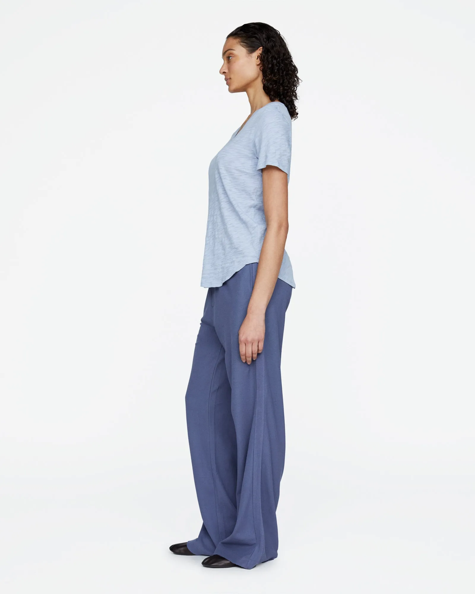 Slub Jersey Classic V-Neck Tee - Cool Water sold by ATM product image thumbnail 3