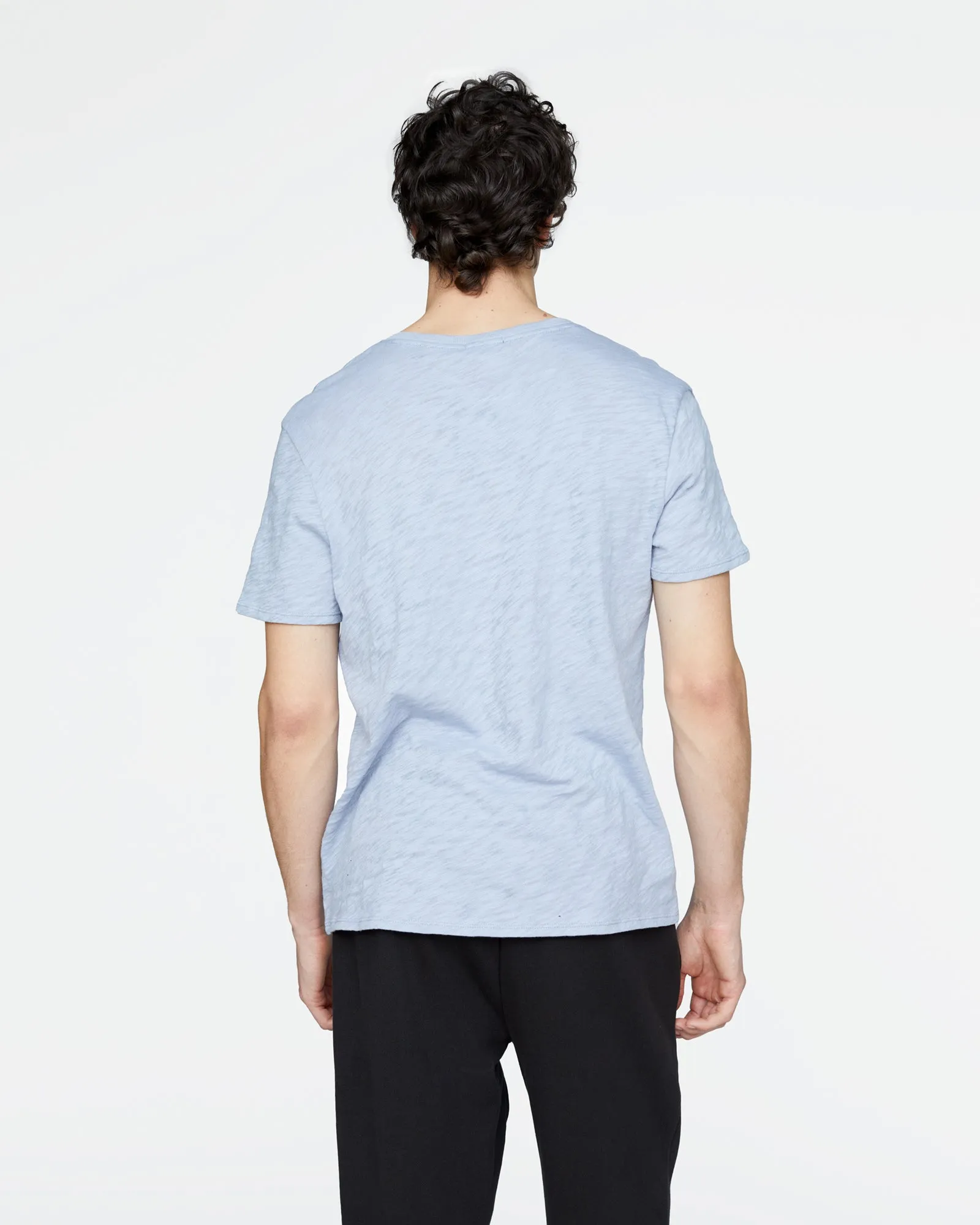Slub Jersey V-Neck Tee - Cool Water sold by ATM product image thumbnail 4