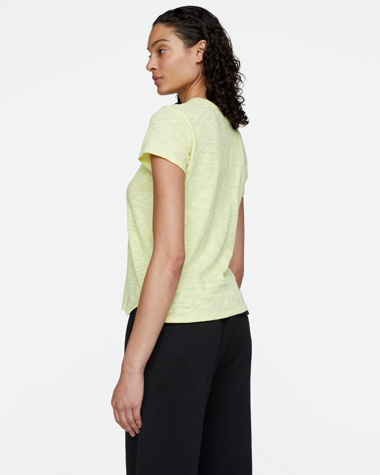 Slub Jersey Schoolboy Crew Neck Tee - Mellow Yellow sold by ATM product image thumbnail 3