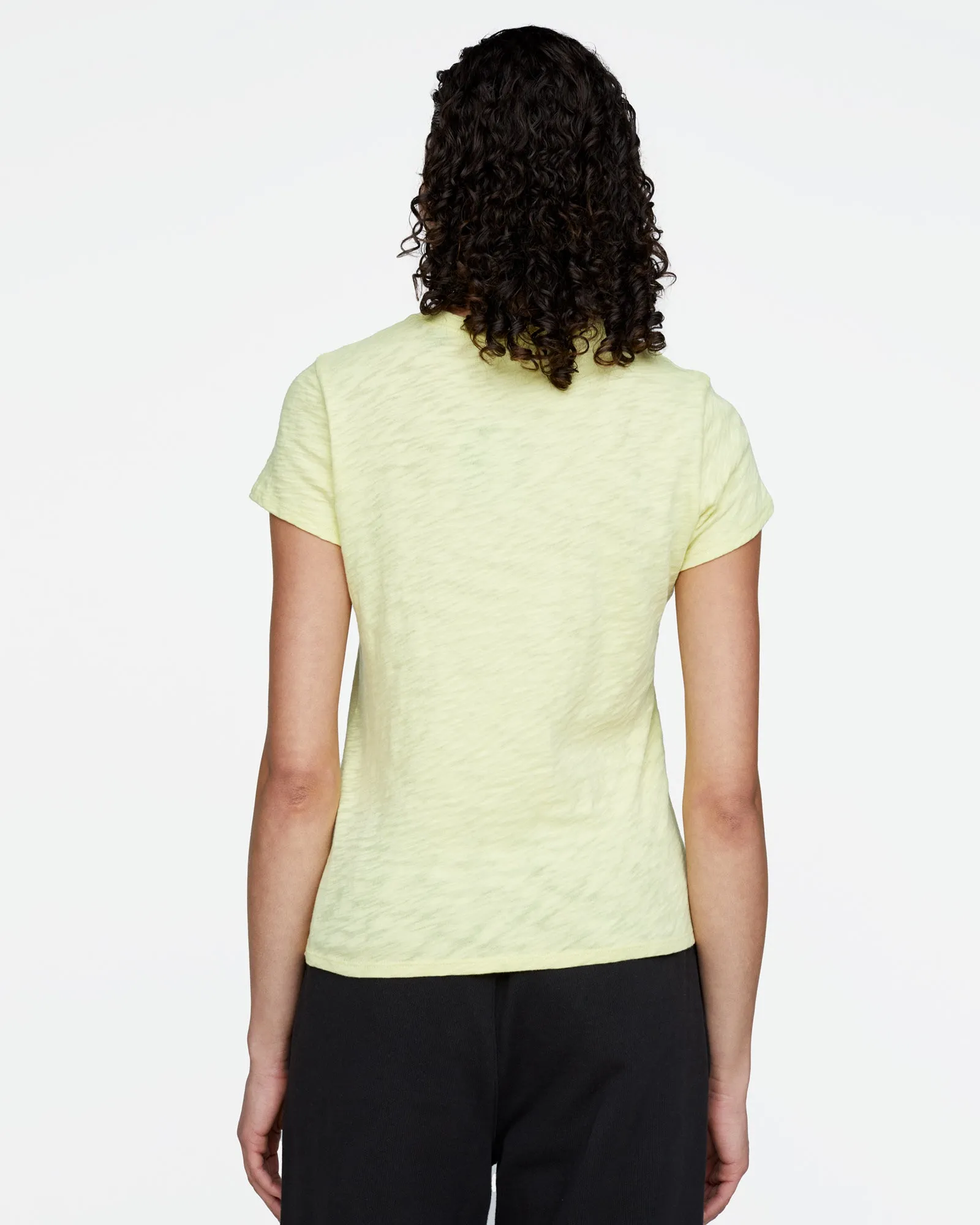 Slub Jersey Schoolboy Crew Neck Tee - Mellow Yellow sold by ATM product image thumbnail 4