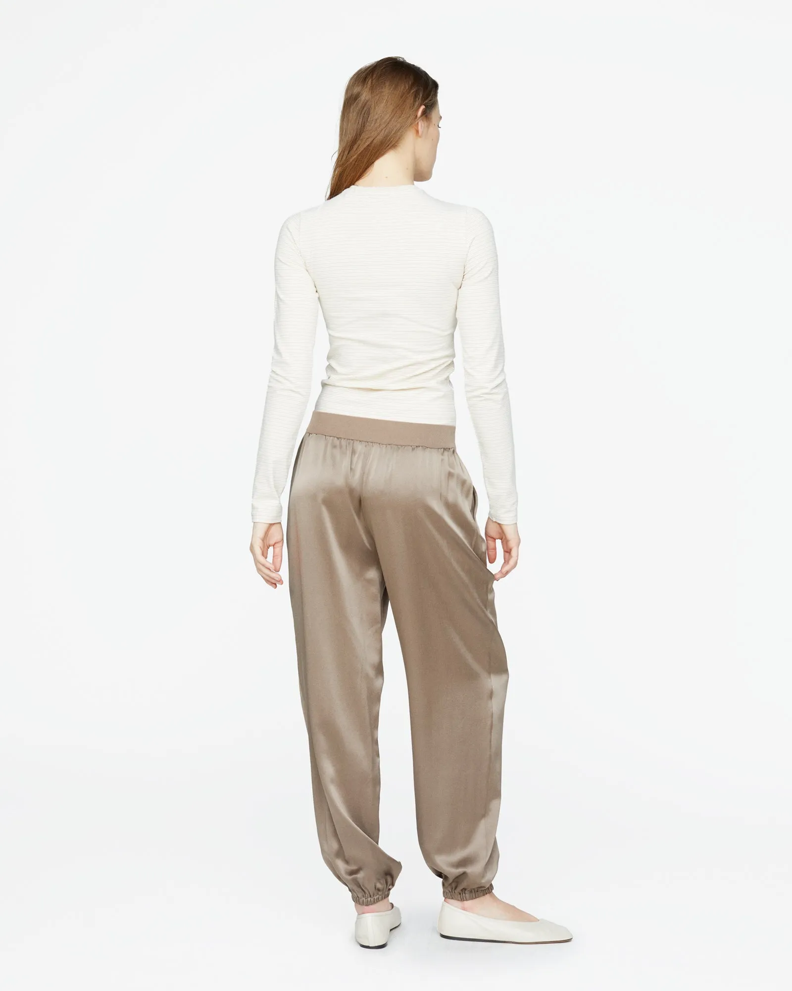 Silk Charmeuse Jogger - Cedar sold by ATM product image thumbnail 3