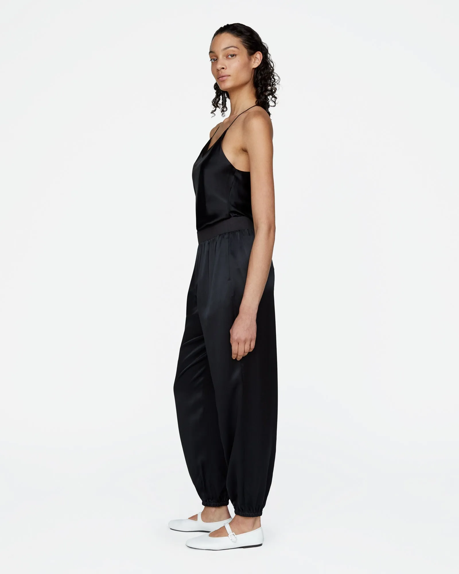 Silk Charmeuse Jogger - Black sold by ATM product image thumbnail 2