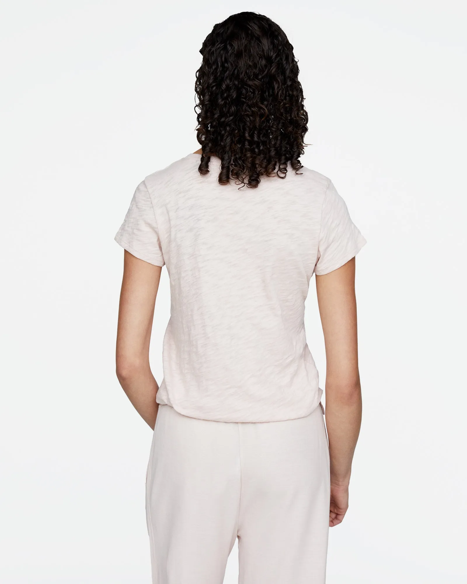 Slub Jersey School Boy V-Neck Tee - Faded Rose sold by ATM product image thumbnail 3