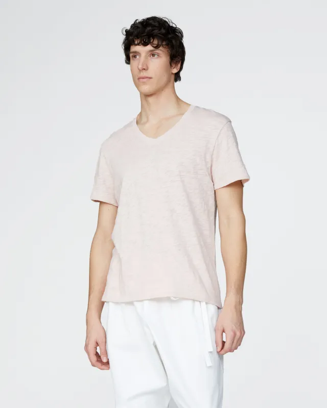 Slub Jersey V-Neck Tee - Faded Rose sold by ATM
