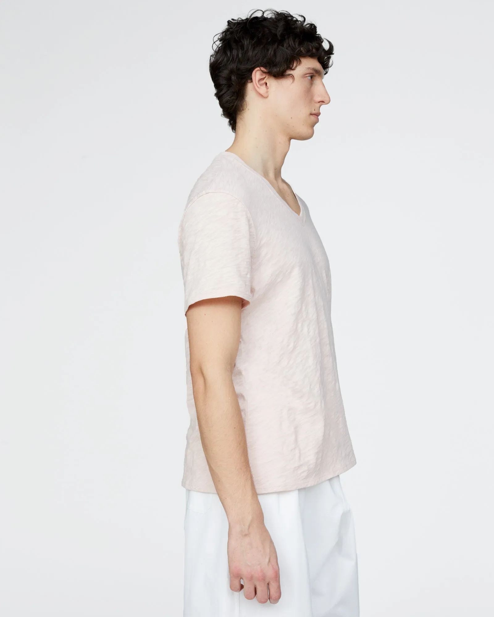 Slub Jersey V-Neck Tee - Faded Rose sold by ATM product image thumbnail 3