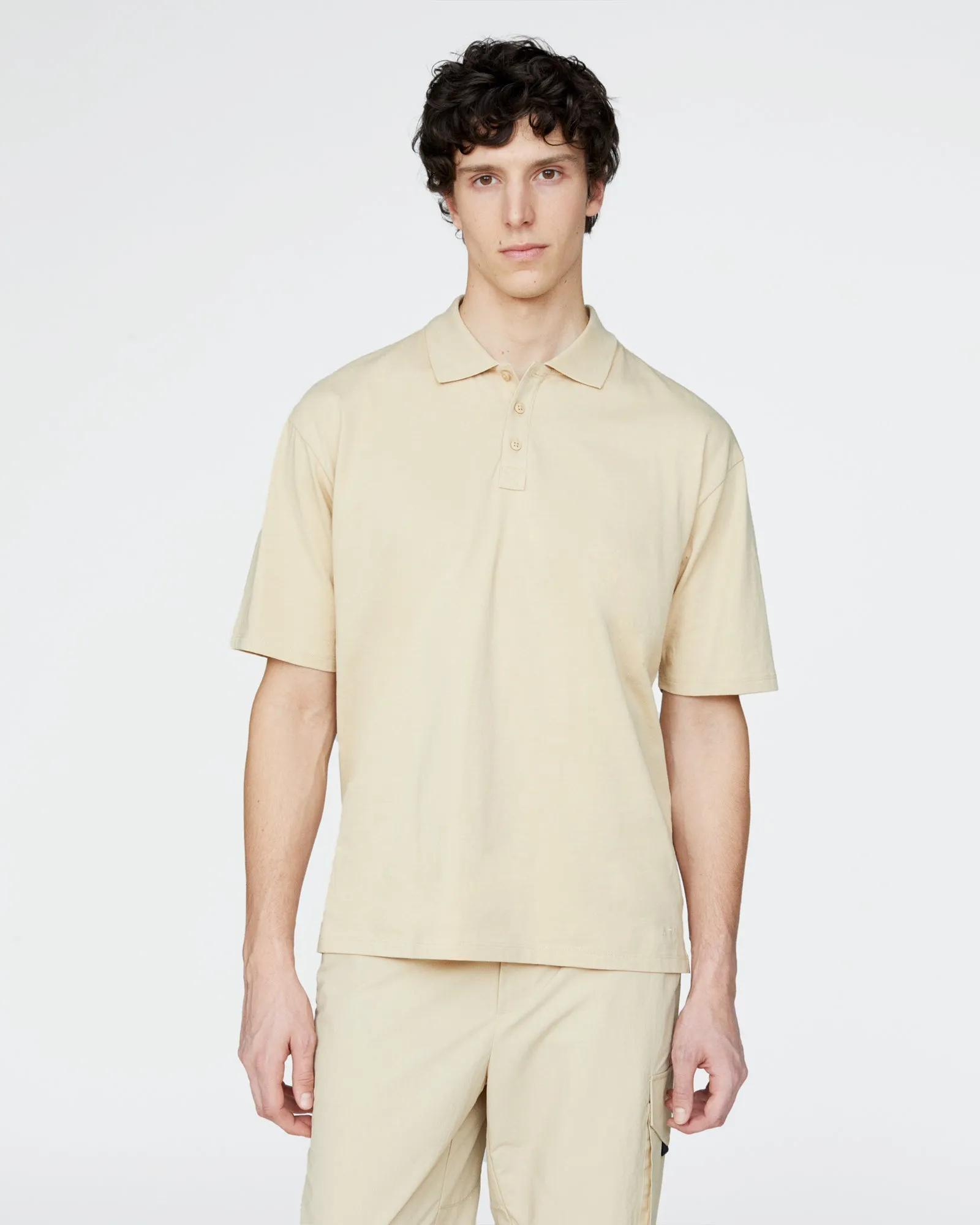 Heavyweight Jersey Polo - Macadamia sold by ATM