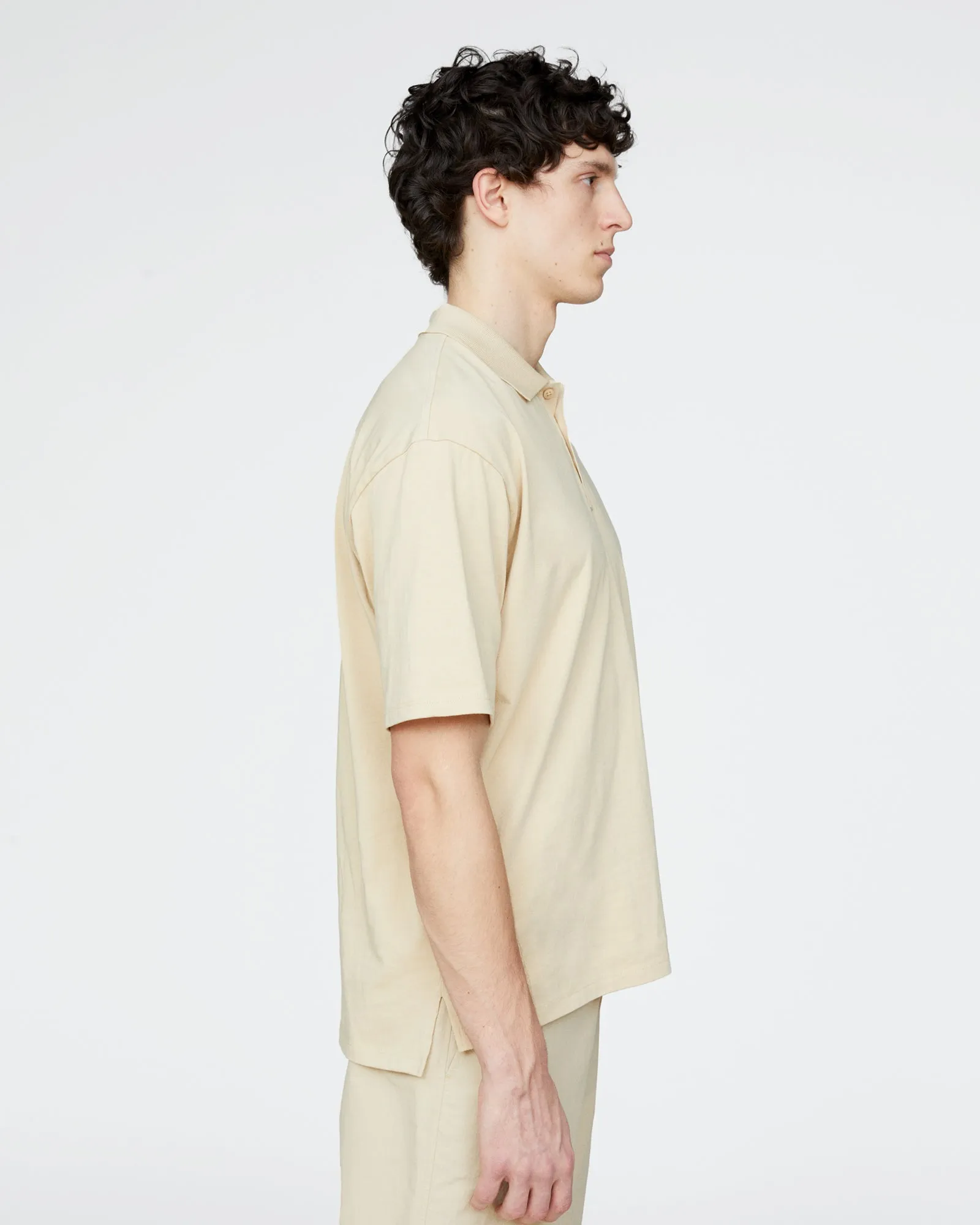 Heavyweight Jersey Polo - Macadamia sold by ATM product image thumbnail 3