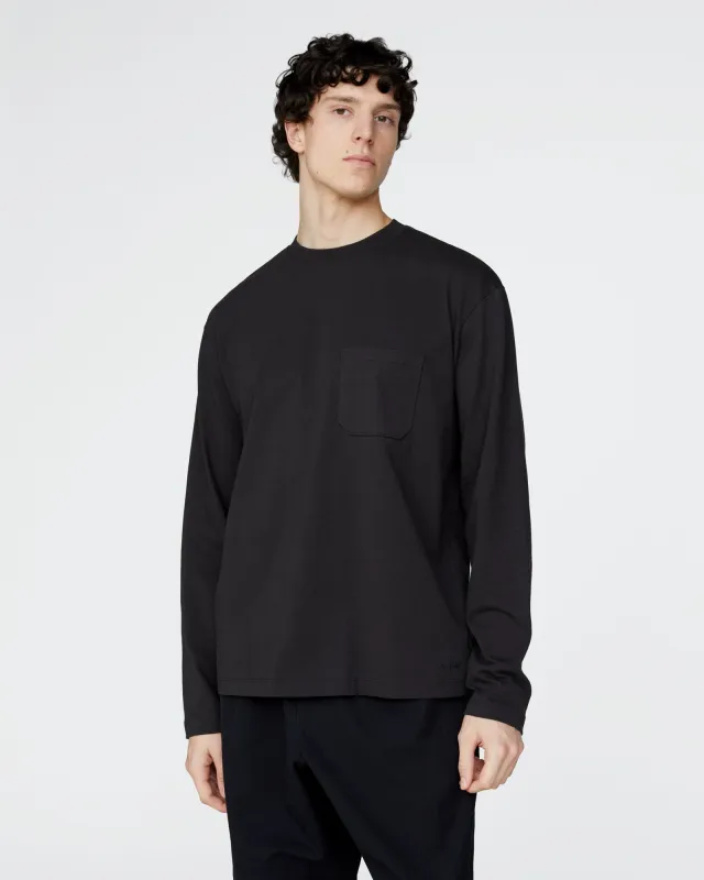 Heavyweight Jersey Long Sleeve Crew - Black sold by ATM