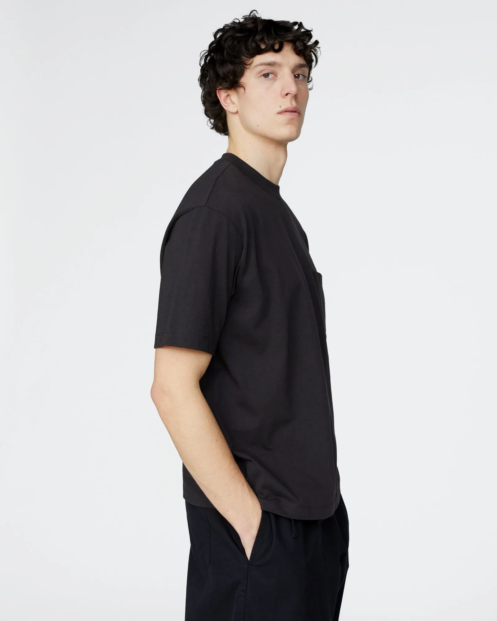 Heavyweight Jersey Crew Neck Pocket Tee - Black sold by ATM product image thumbnail 3