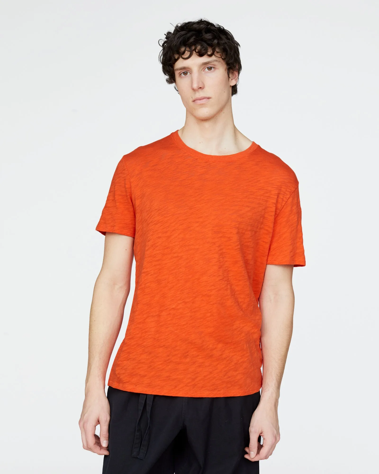 Slub Jersey Crew Neck Tee - Tomato sold by ATM