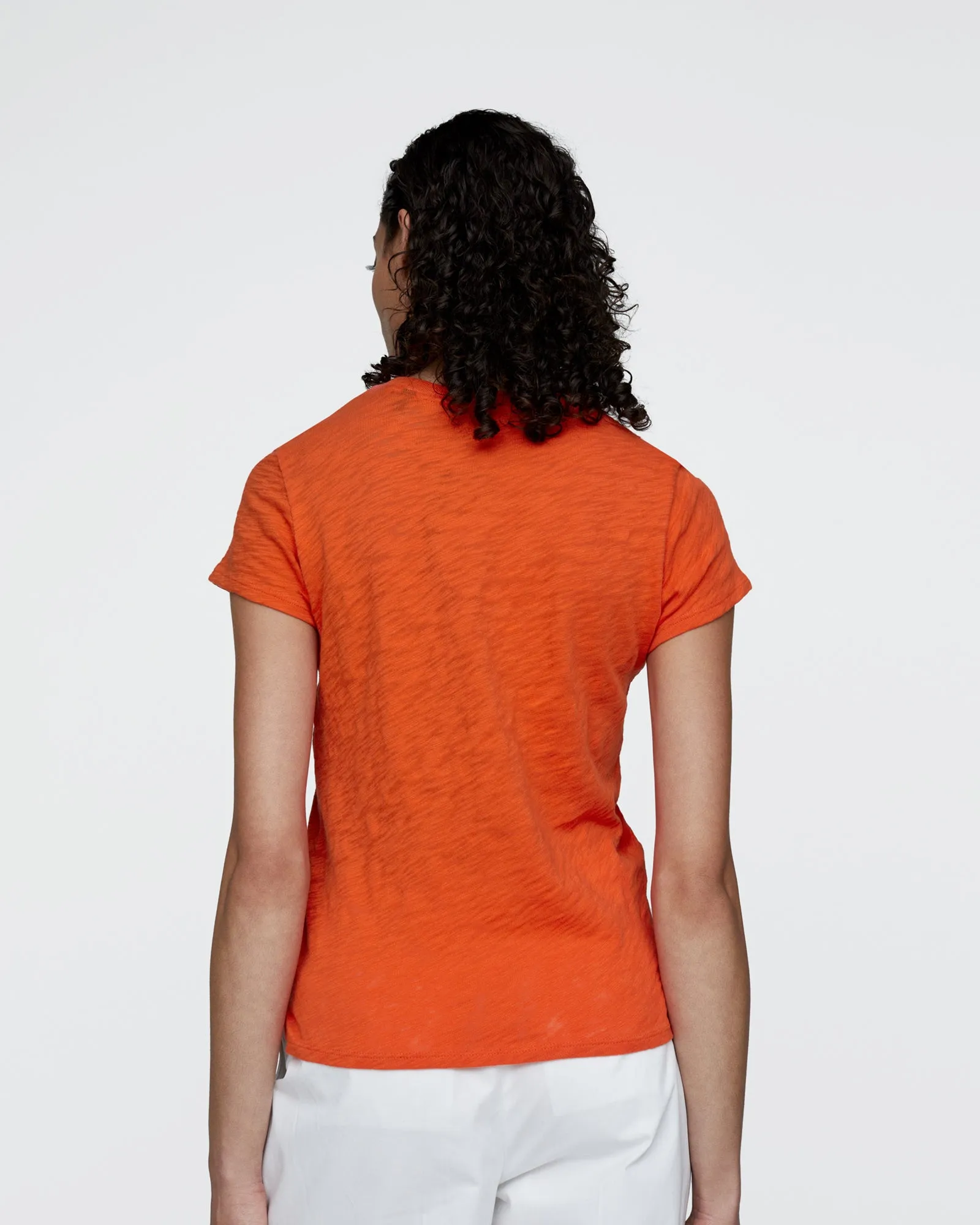 Slub Jersey Schoolboy Crew Neck Tee - Tomato sold by ATM product image thumbnail 4