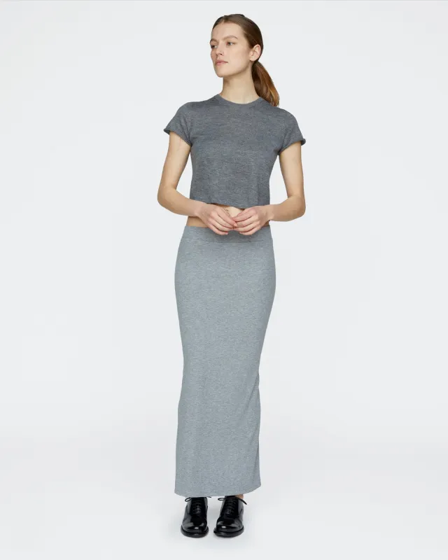 Modal Rib Skirt - Medium Heather Grey made by ATM