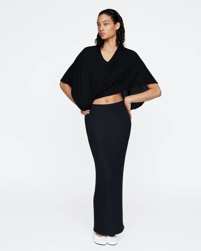 Modal Rib Skirt - Black made by ATM