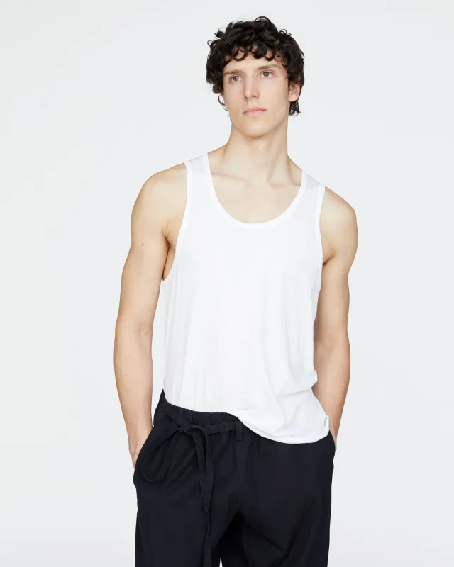 Vintage Jersey Tank - White sold by ATM