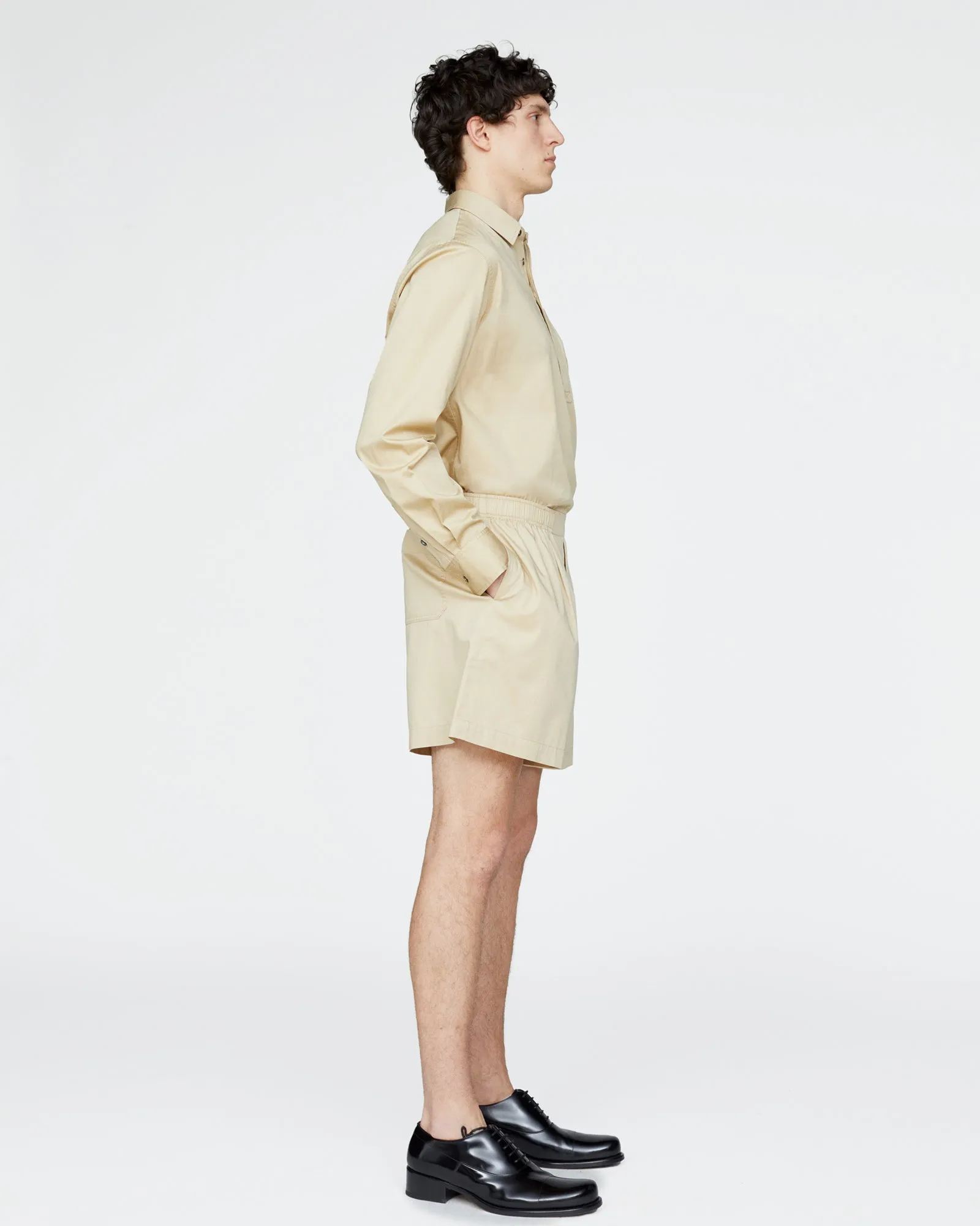 Cotton Poplin Shorts - Macadamia sold by ATM product image thumbnail 2