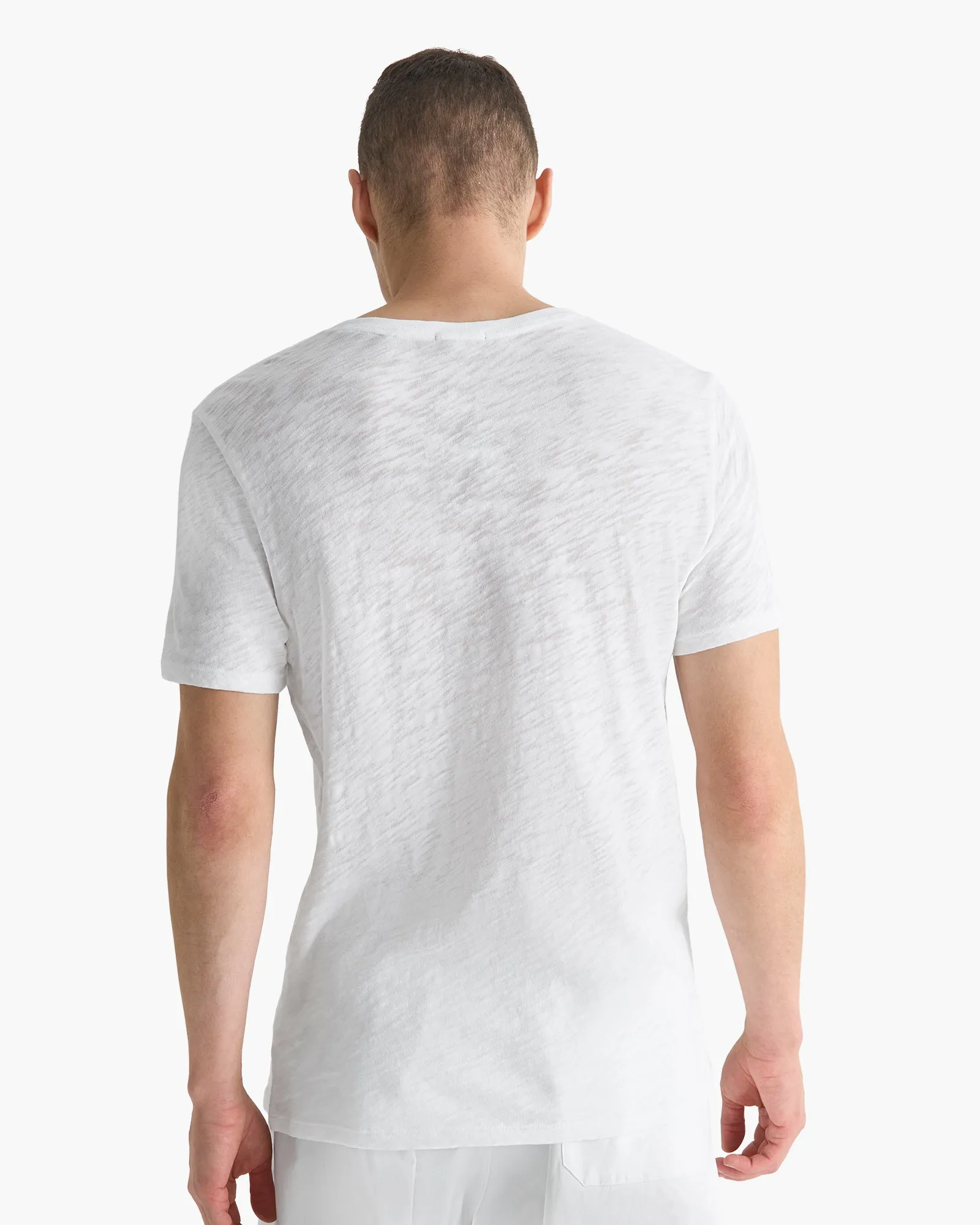 Slub Jersey V-Neck Tee - White sold by ATM product image thumbnail 3