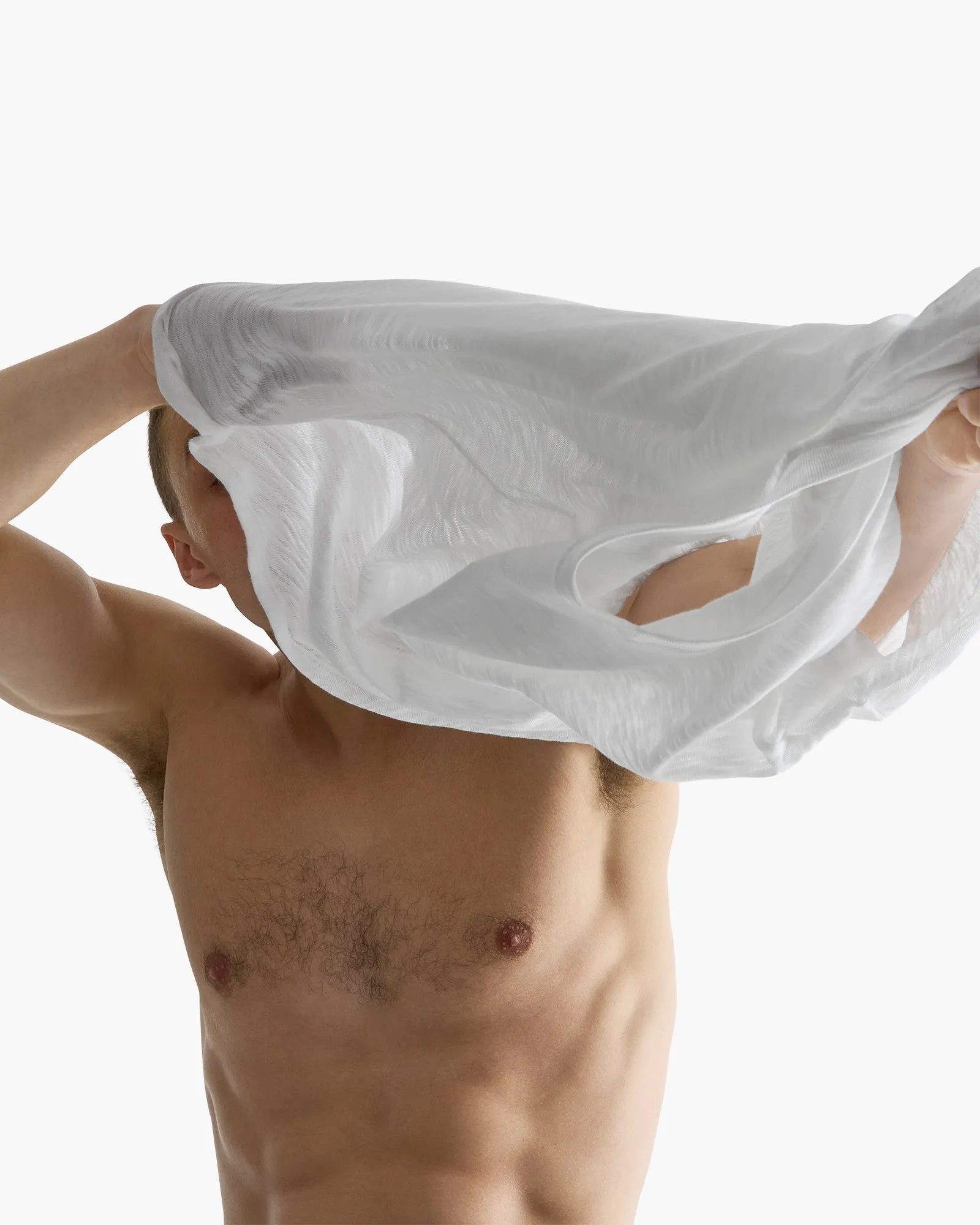 Slub Jersey V-Neck Tee - White sold by ATM product image thumbnail 4