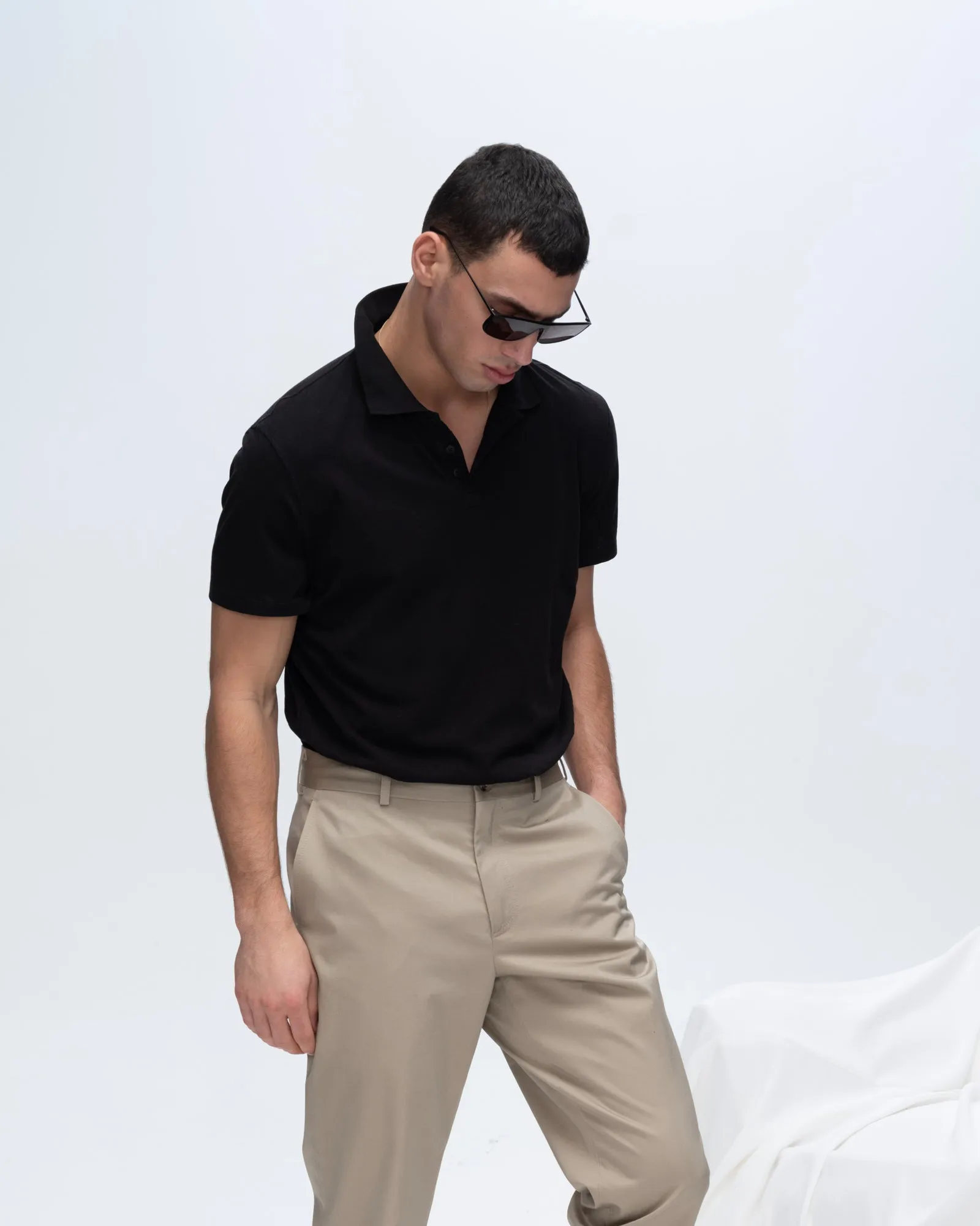 Classic Jersey Polo - Black sold by ATM product image thumbnail 4