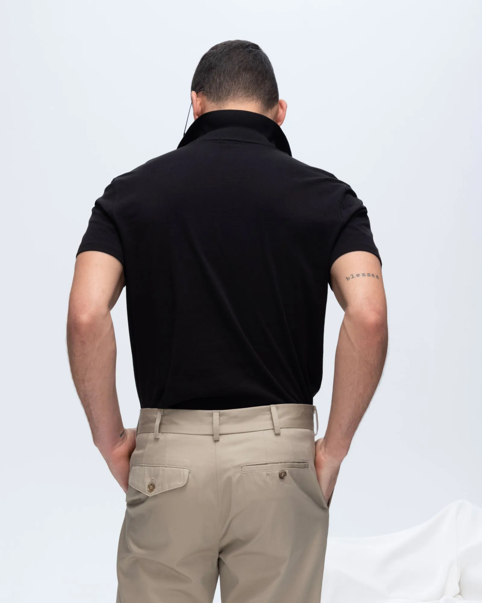 Classic Jersey Polo - Black sold by ATM product image thumbnail 3