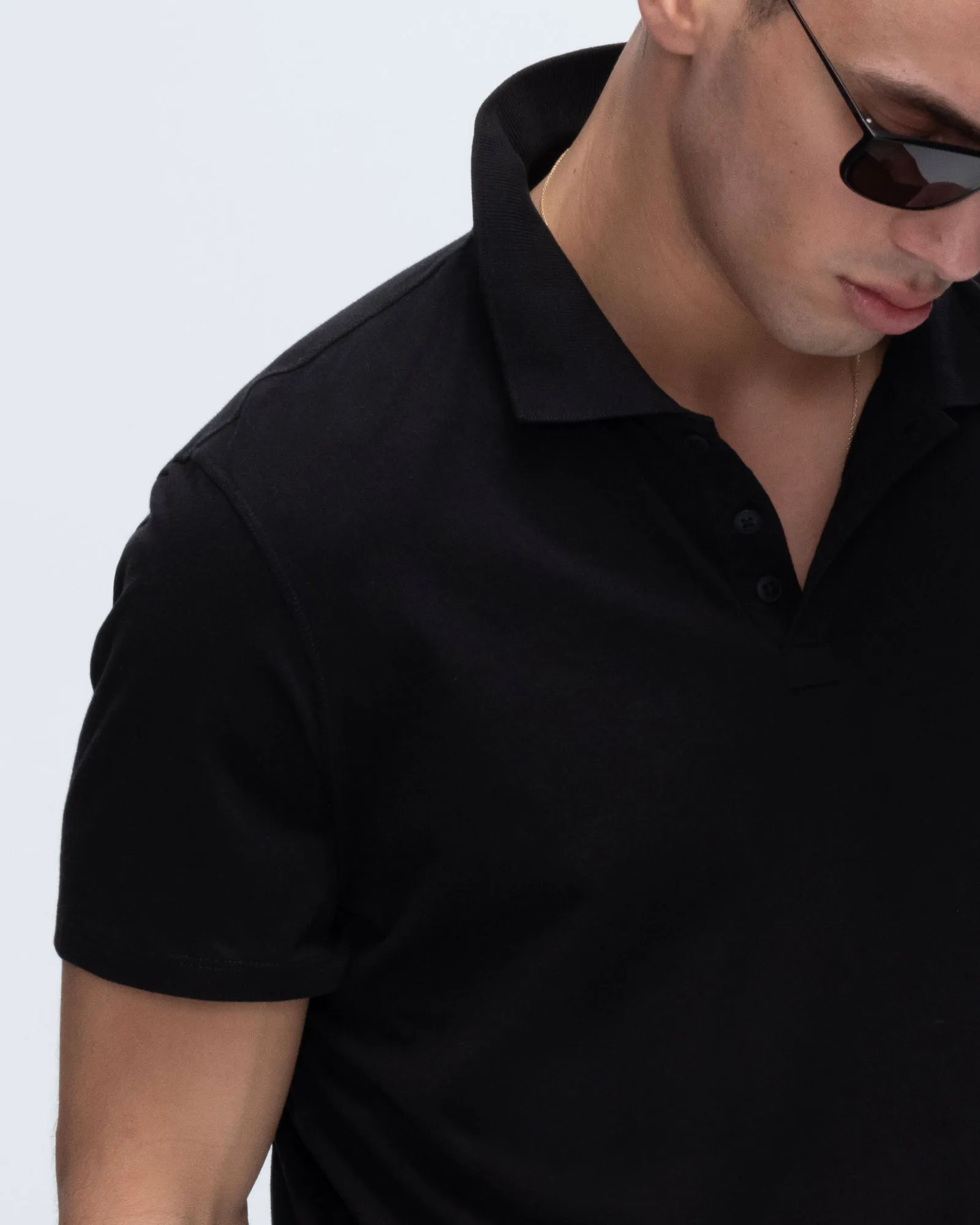 Classic Jersey Polo - Black sold by ATM product image thumbnail 5