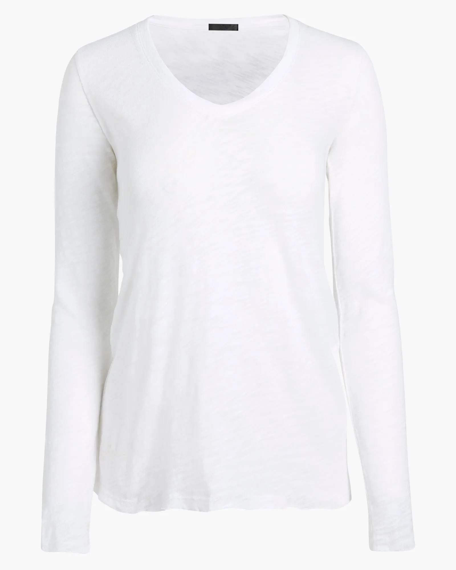 Slub Jersey Long Sleeve V-Neck Tee - White sold by ATM product image thumbnail 5