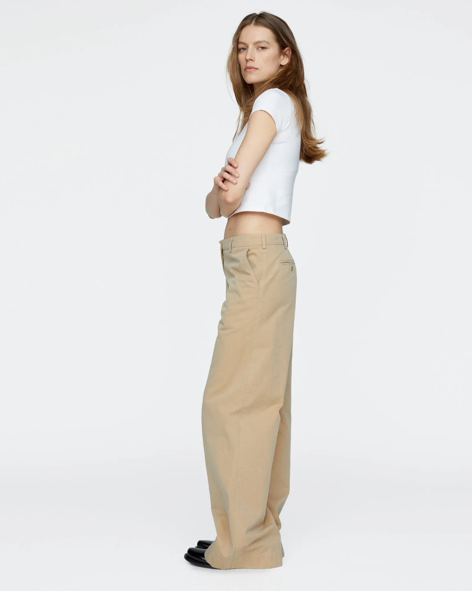 Cotton Twill Leigh Pant - Macadamia sold by ATM product image thumbnail 2